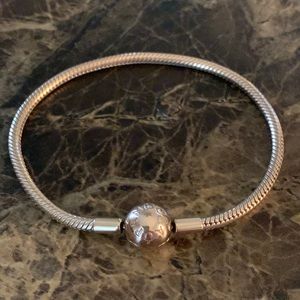 Authentic Pandora Moments Snake Chain Bracelet Rose Gold Plated ALE R